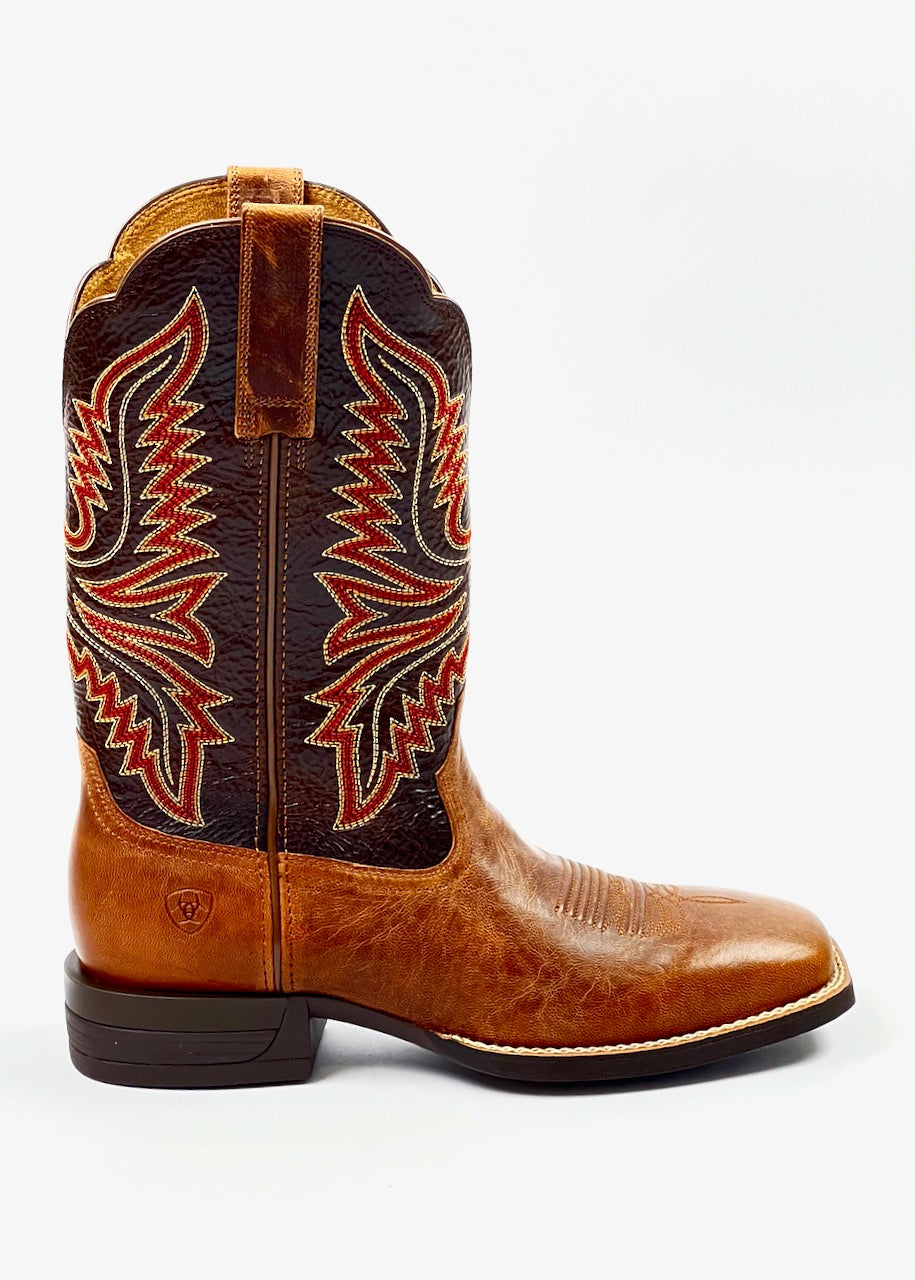 lato esterno Stivali Western Uomo Brush Creek in Mesa Tan|Thunder Brown di Ariat