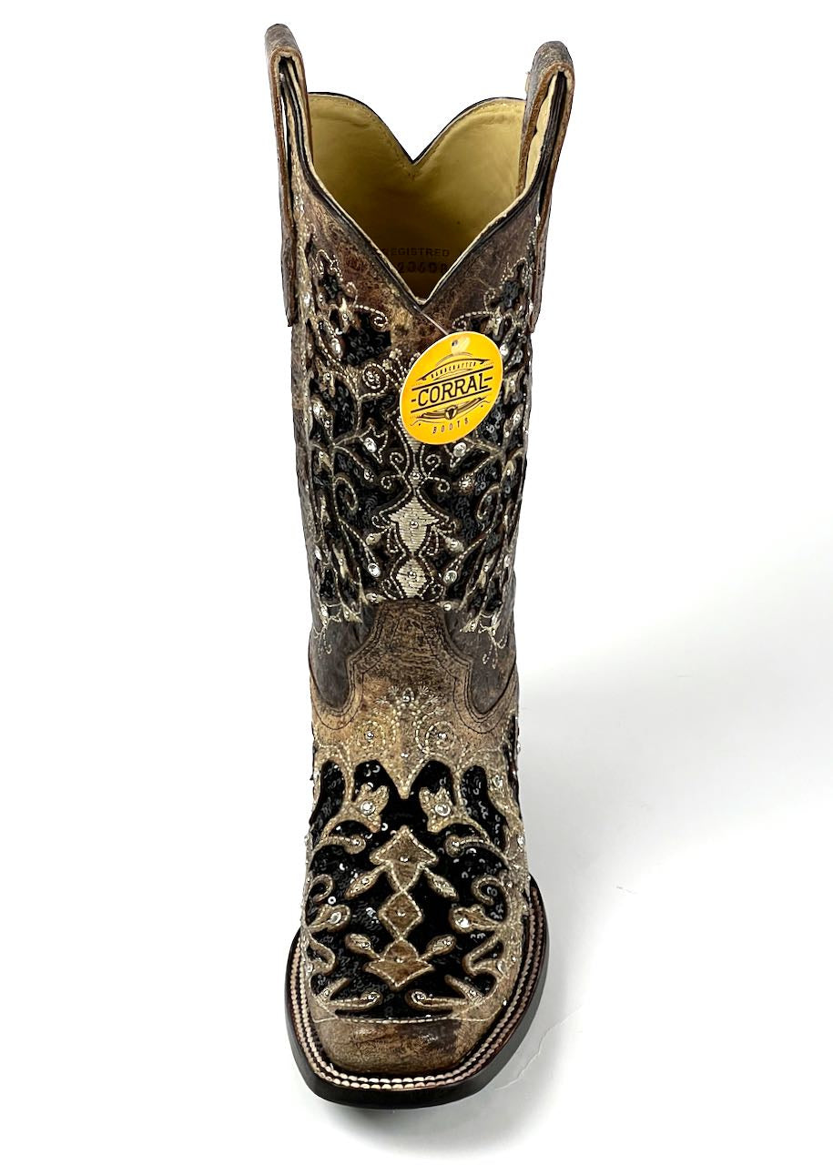 vista punta stivali western donna modello a3648 di Corral