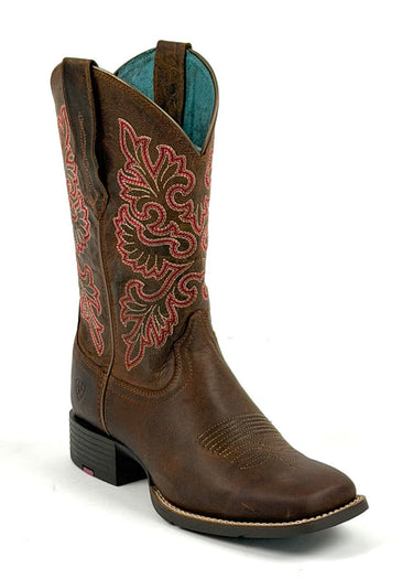 lato esterno Stivali Cowboy donna Round StretchFit Wide Square Up in brown di Ariat