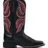 Bottes de cowboy noir pour femmes modèle coite cattle stretchfit