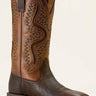Captivate von Ariat Herren Cowboy Boots in braunem Vollnarbenleder mit dekorativer Stickerei.