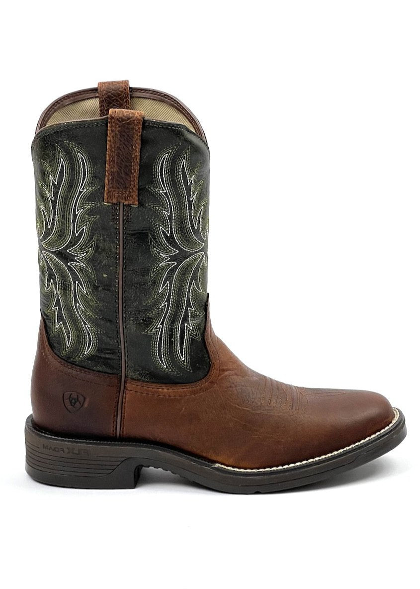 lato esterno Stivali Western Uomo Ridgeback Round Toe Toffee Brown|Moss Breen di Ariat