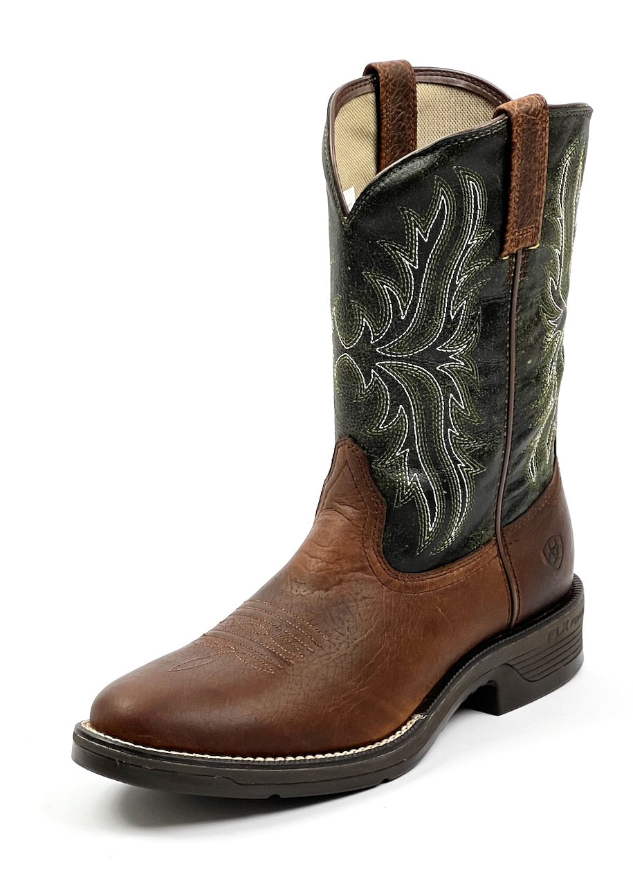 Stivali Western Uomo Ridgeback Round Toe Toffee Brown|Moss Breen di Ariat