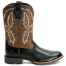 Exterior Side Cowboy Boots Men's Sport Stratten in Black Adobe|Weathered Chestnut by Ariat