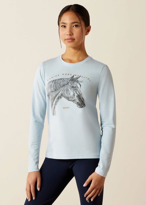 T-shirt bambina manica lunga  Happy di Ariat