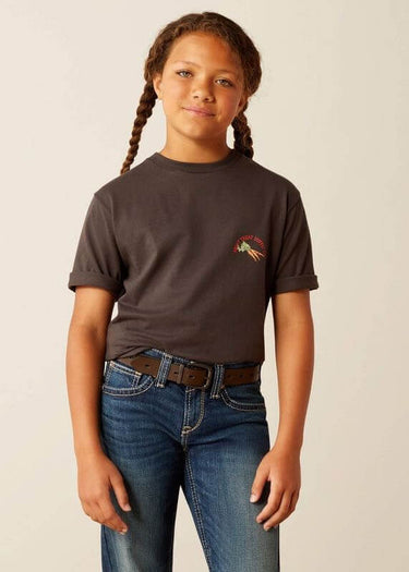 T-shirt Treat Supply pour fille en noir vintage par Ariat