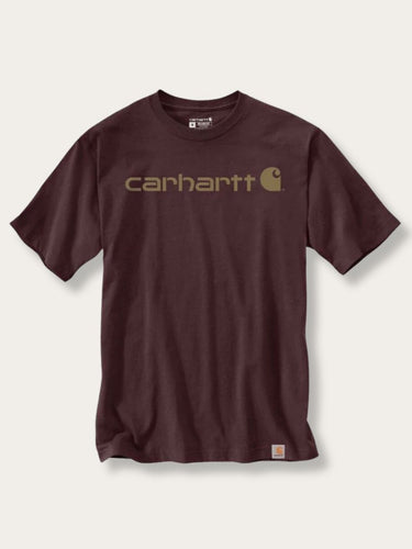 t-shirt uomo core logo wine di carhartt 
