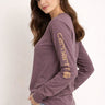 Side T-Shirt Women's Carhartt Long Sleeve Loose Fit Blackberry