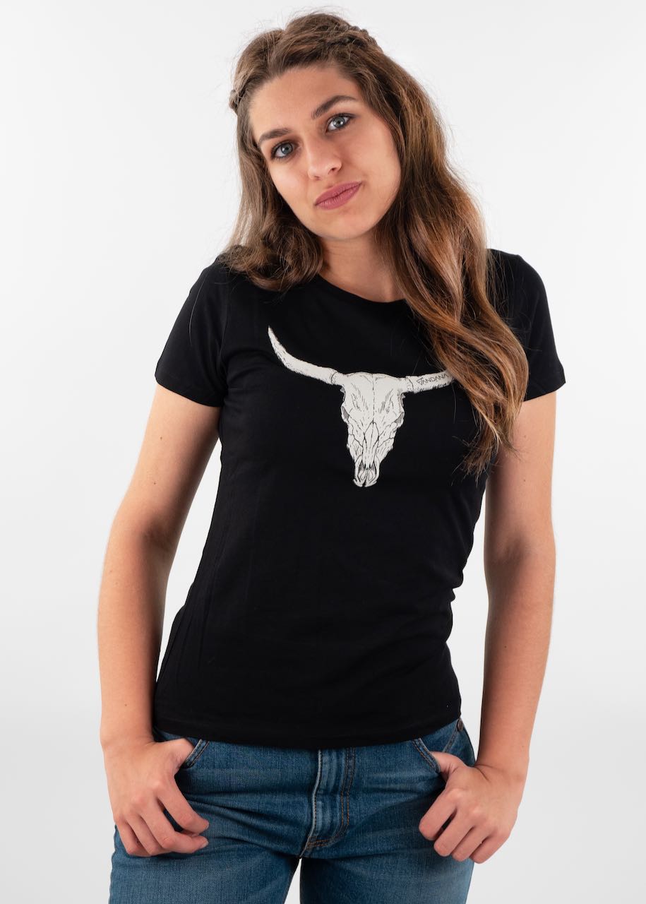 T-shirt donna Longhorn di Bandana