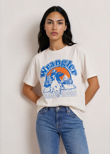 davanti T-shirt donna Loose Girlfriend di Wrangler