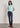 figura intera T-shirt donna Lucky B Saddle in light blue di Kimes Ranch