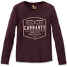 Women's long-sleeved T-shirt in Fudge Heather by Carhartt