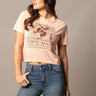 davanti T-shirt donna Randy Bareback in Peach di Kimes Ranch