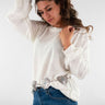 T-shirt manica lunga Soul Song Ivory di Free People