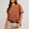 T-shirt Nina Tee in Tortoise Shell di Free People