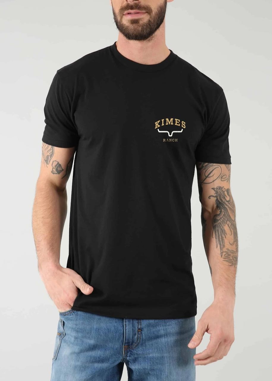 davanti T-shirt Since 2009 in Black di Kimes Ranch