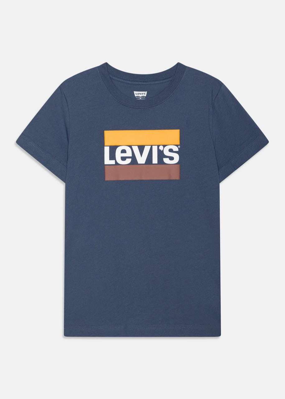 T-shirt bambino Sportswear Logo in Vintage Indigo di Levi's