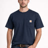T-shirt homme Carhartt K87 Dearborn Relaxed with pocket navy worn