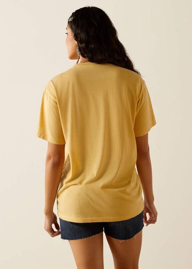 Behind Western Darlin Rose T-shirt in Rattan by Ariat