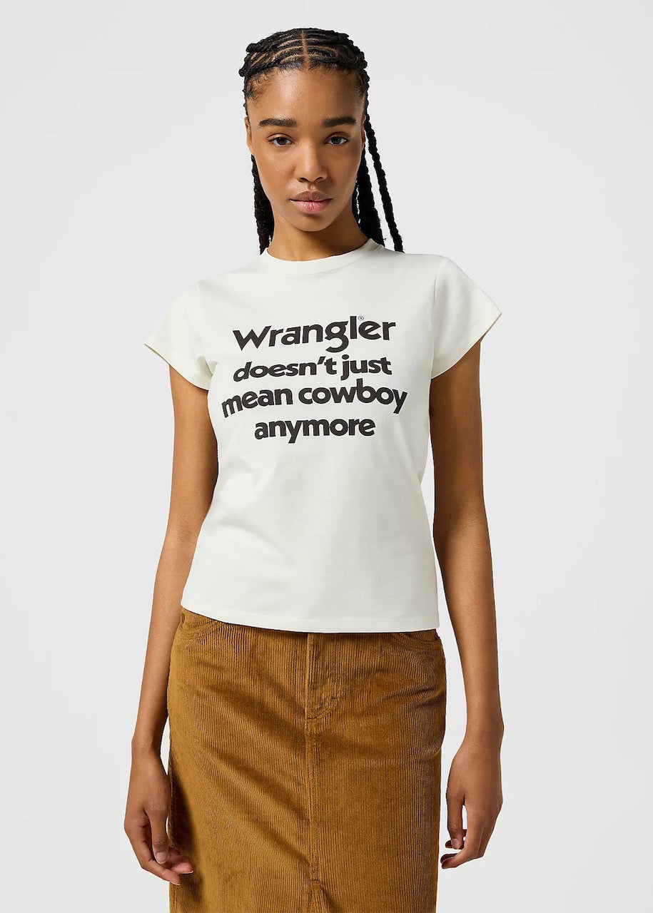 T-shirt donna Shrunken Band in Vintage di Wrangler