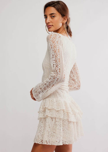 Mini robe Tabby Lace en Tea par Free People