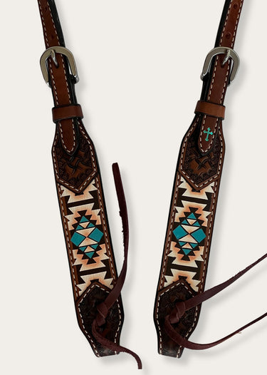 Testiera Aztec di Turquoise Cross