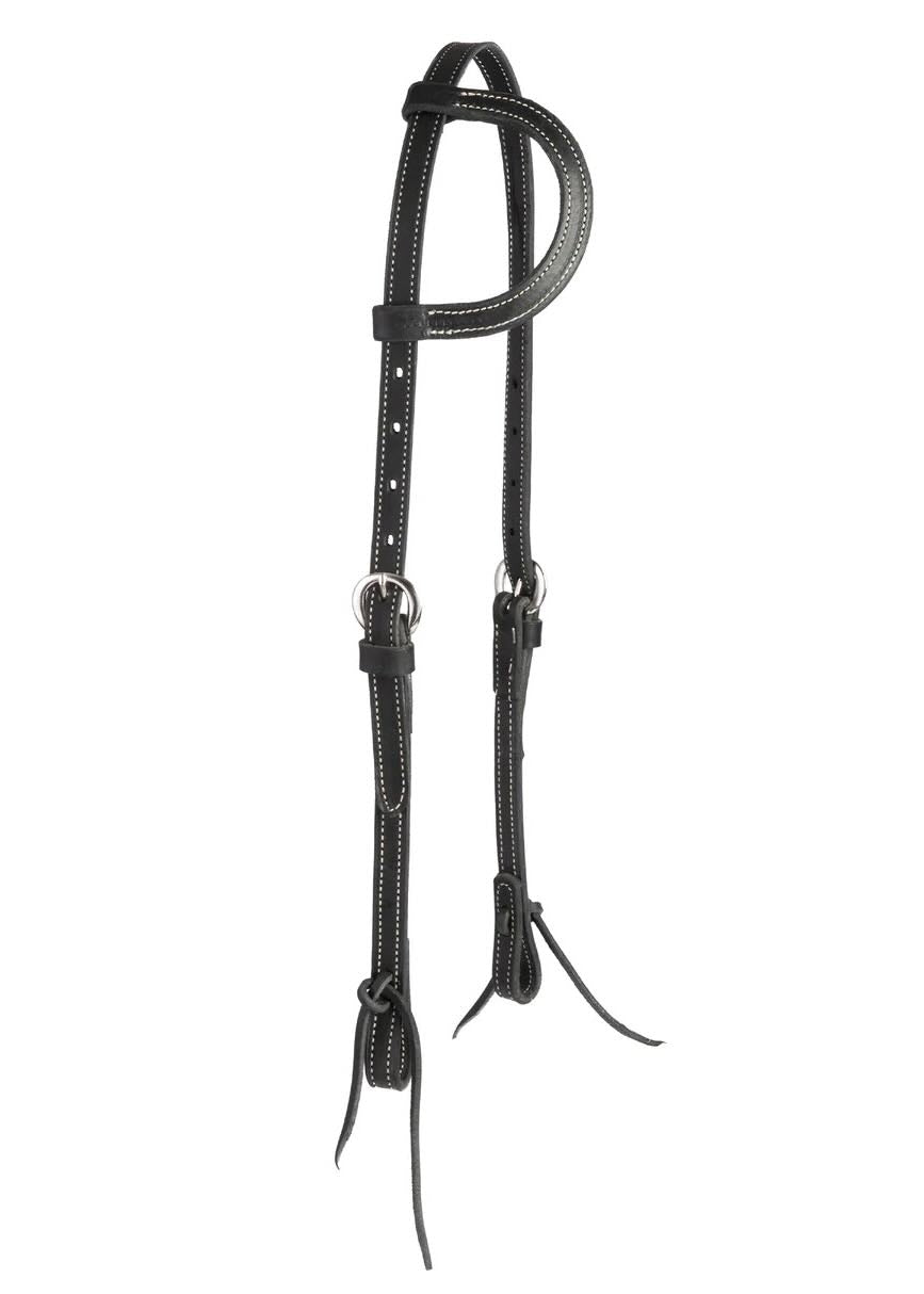 Testiera per cavallo Sliding Ear in Cuoio Nero di Weaver Leather