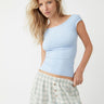 T-shirt Be Low Back bleu clair de Free People