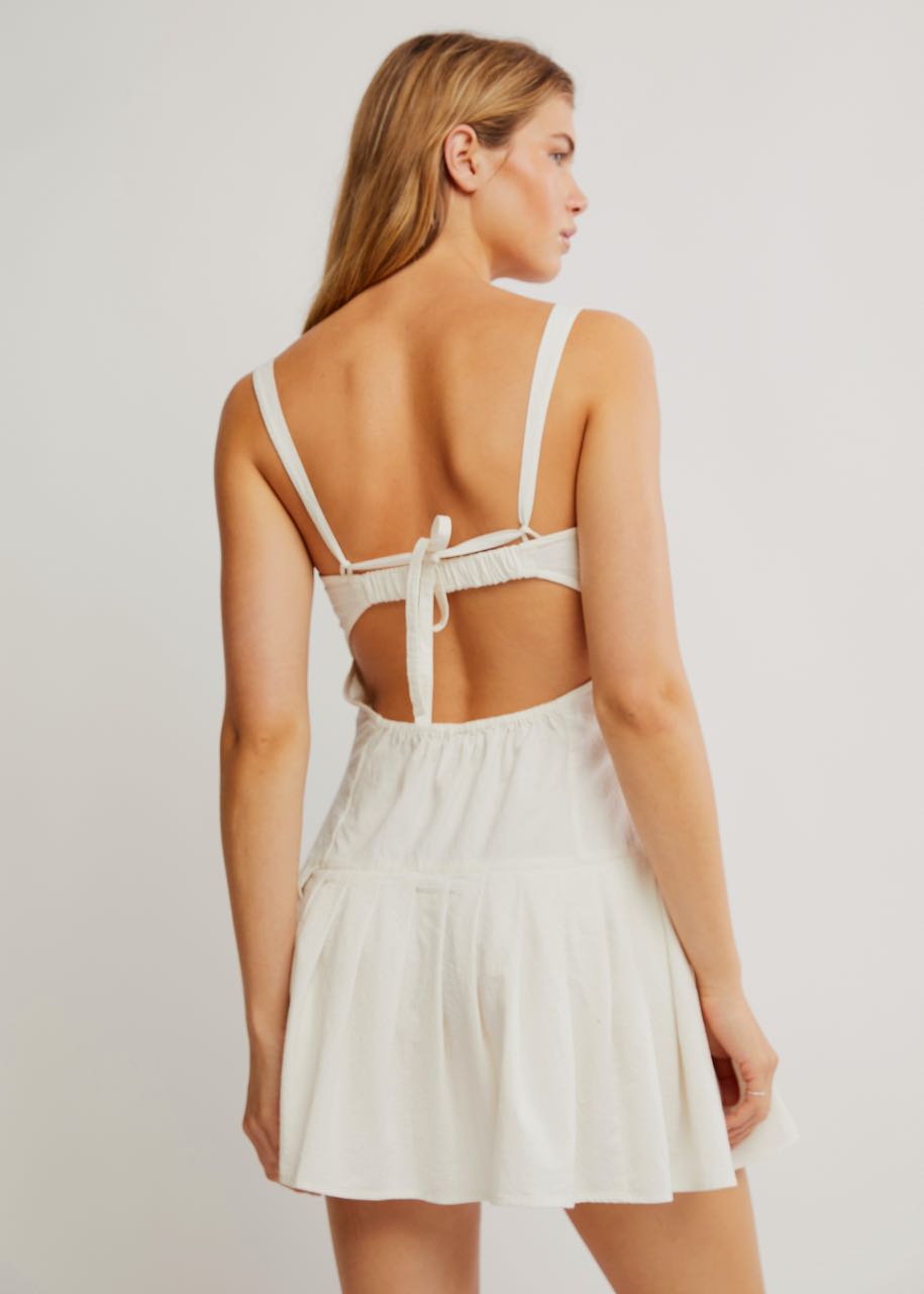 dietro Vestito Azasia Mini in Ivory by Free People