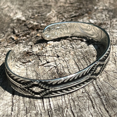 vista interna bracciale aztec silver