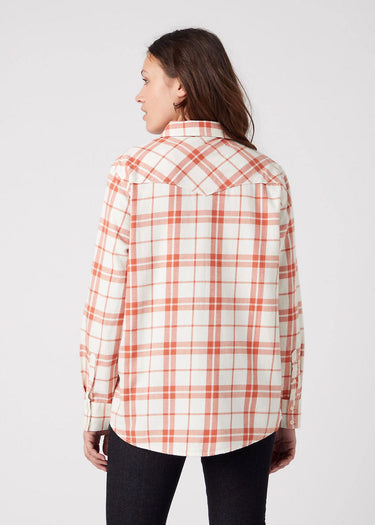 women's plaid shirt western ginger spice behind