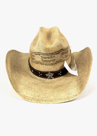 Cappello da cowboy western in paglia naturale rosa da donna - Italia Cappello da cowboy western in paglia naturale rosa da donna - Italia