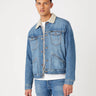 giacca jeans sherpa