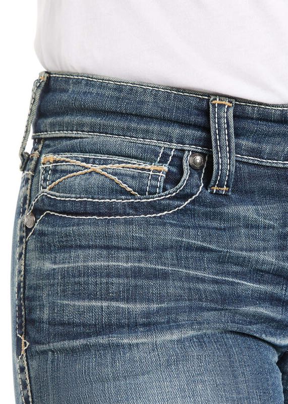 particolare ricamo jeans bootcut donna mid risestretch di Ariat