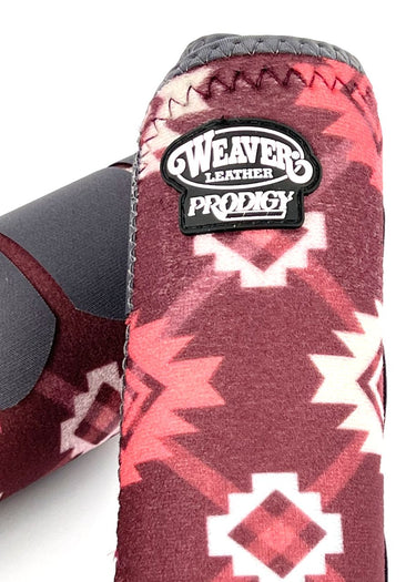 particular aztec plaid patterned western shin guards from Weaver Leather