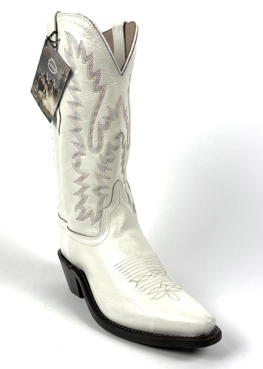 stivali texani donna bianchi fort bowie