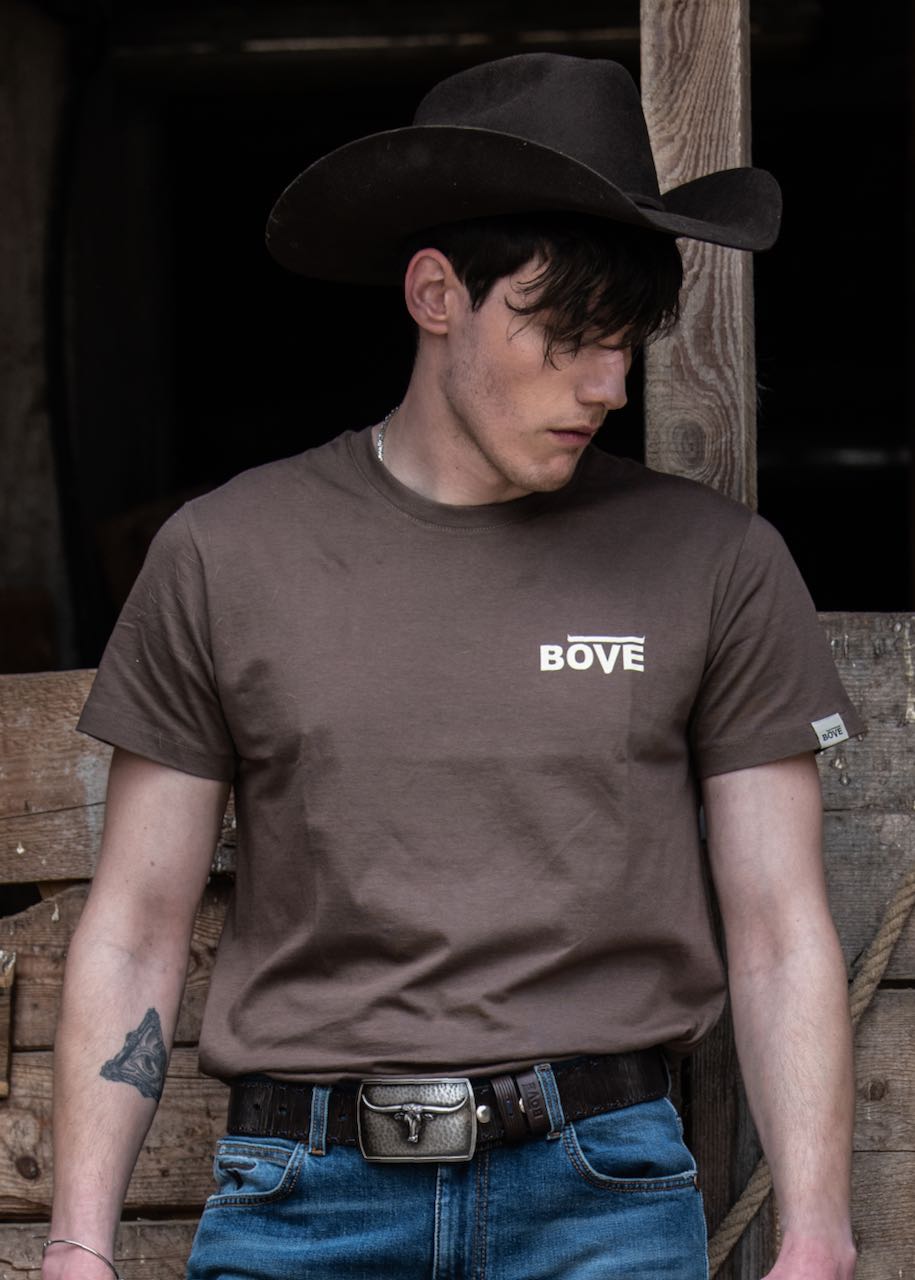 T-shirt BOVE marrone (USATO SHOOTING)
